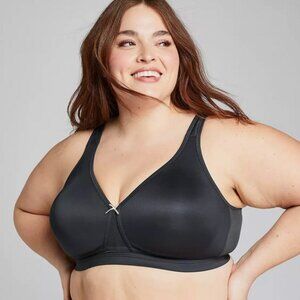 NEW CACIQUE BLACK COOL BLISS UNLINED NO-WIRE BRA Sz 38G